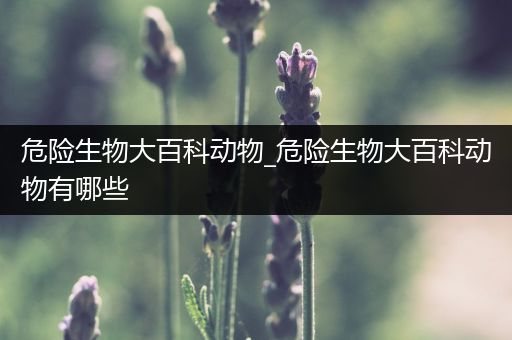 危险生物大百科动物_危险生物大百科动物有哪些