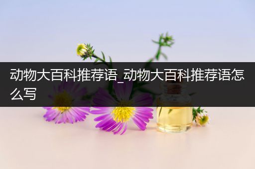 动物大百科推荐语_动物大百科推荐语怎么写