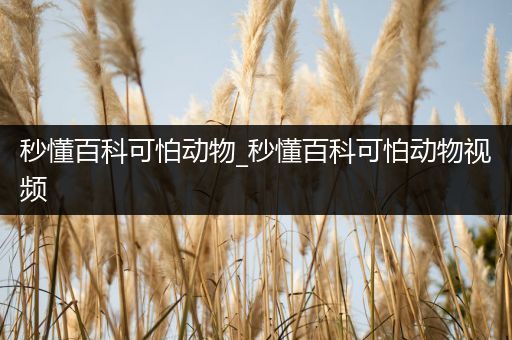 秒懂百科可怕动物_秒懂百科可怕动物视频