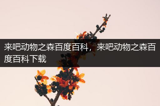 来吧动物之森百度百科，来吧动物之森百度百科下载