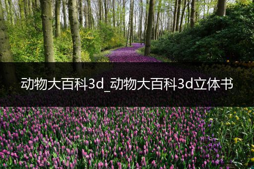 动物大百科3d_动物大百科3d立体书