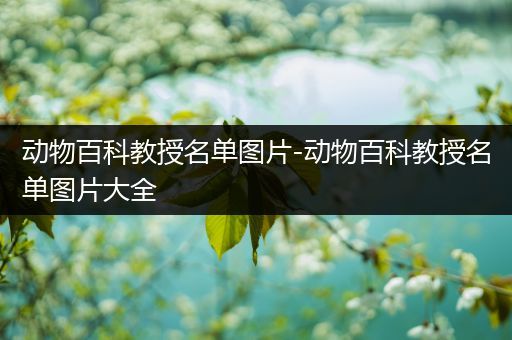 动物百科教授名单图片-动物百科教授名单图片大全