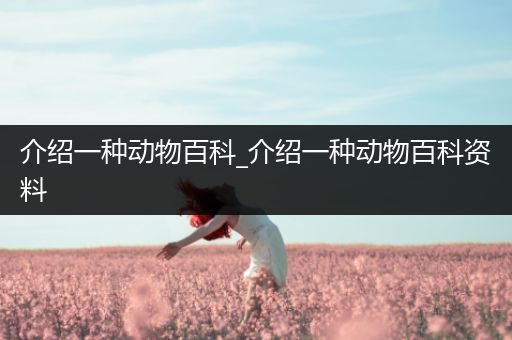 介绍一种动物百科_介绍一种动物百科资料