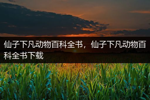 仙子下凡动物百科全书，仙子下凡动物百科全书下载