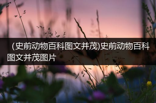 （史前动物百科图文并茂)史前动物百科图文并茂图片