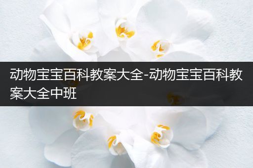 动物宝宝百科教案大全-动物宝宝百科教案大全中班
