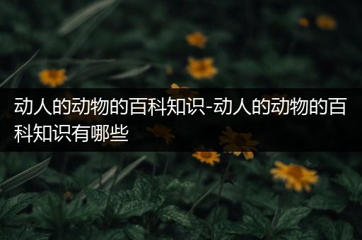 动人的动物的百科知识-动人的动物的百科知识有哪些