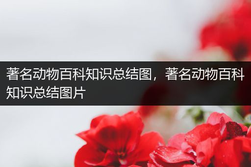 著名动物百科知识总结图，著名动物百科知识总结图片