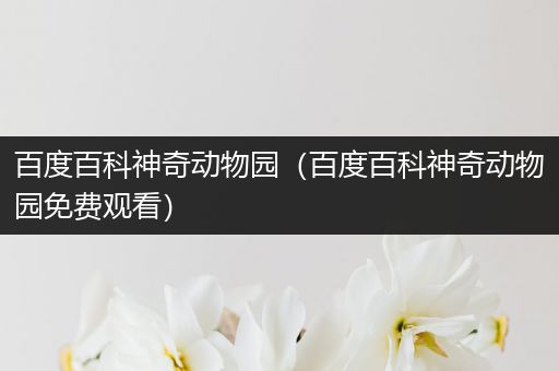 百度百科神奇动物园（百度百科神奇动物园免费观看）