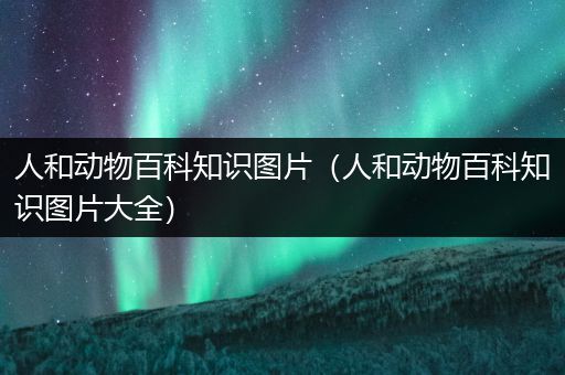 人和动物百科知识图片（人和动物百科知识图片大全）