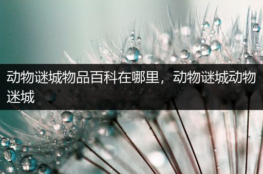 动物谜城物品百科在哪里，动物谜城动物迷城