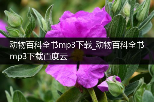 动物百科全书mp3下载_动物百科全书mp3下载百度云