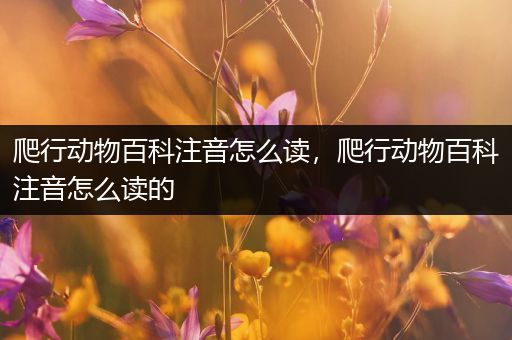 爬行动物百科注音怎么读，爬行动物百科注音怎么读的