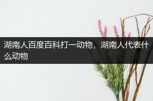 湖南人百度百科打一动物，湖南人代表什么动物