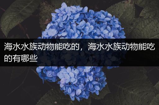 海水水族动物能吃的，海水水族动物能吃的有哪些