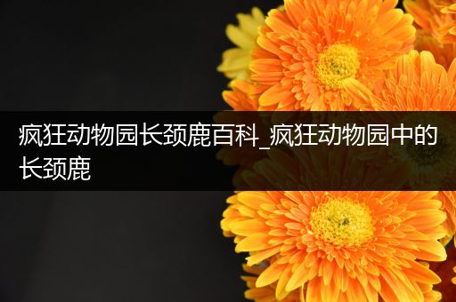 疯狂动物园长颈鹿百科_疯狂动物园中的长颈鹿