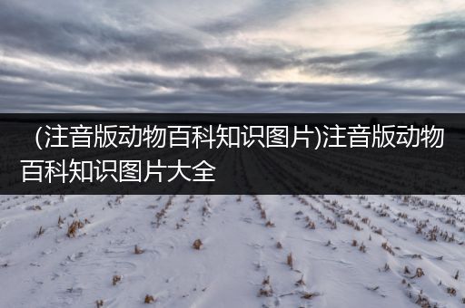 （注音版动物百科知识图片)注音版动物百科知识图片大全