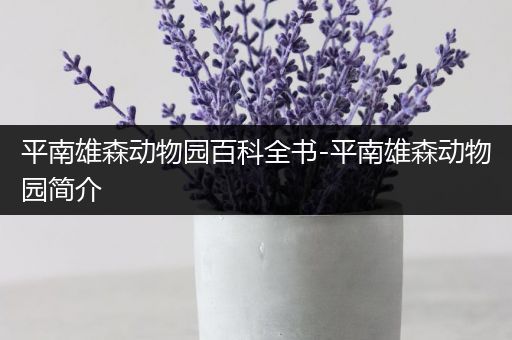 平南雄森动物园百科全书-平南雄森动物园简介