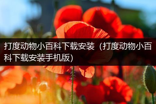 打度动物小百科下载安装（打度动物小百科下载安装手机版）