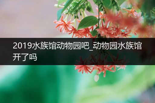 2019水族馆动物园吧_动物园水族馆开了吗