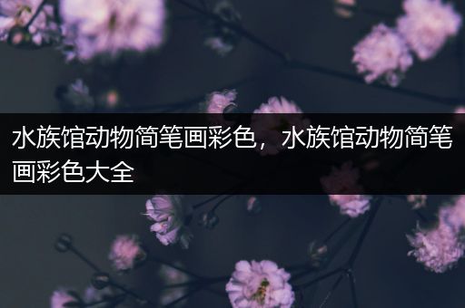 水族馆动物简笔画彩色，水族馆动物简笔画彩色大全