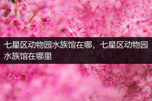 七星区动物园水族馆在哪，七星区动物园水族馆在哪里