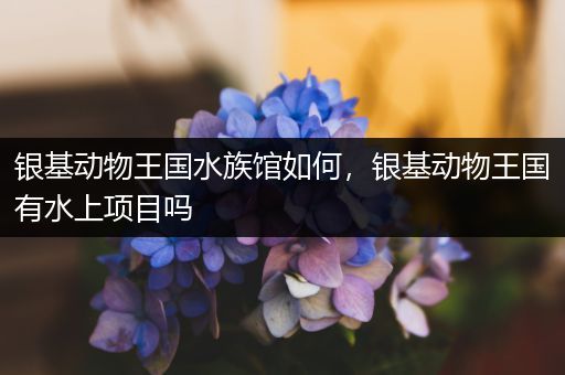 银基动物王国水族馆如何，银基动物王国有水上项目吗