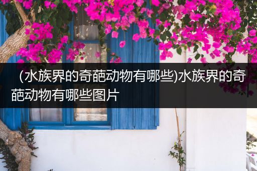 （水族界的奇葩动物有哪些)水族界的奇葩动物有哪些图片