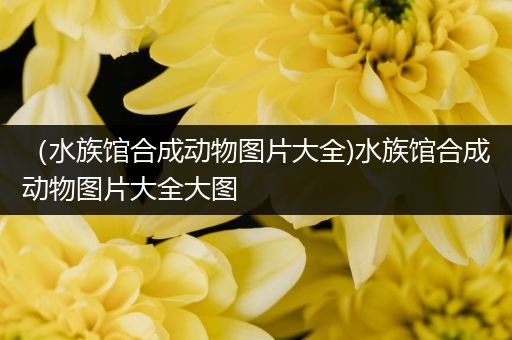 （水族馆合成动物图片大全)水族馆合成动物图片大全大图