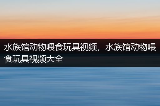 水族馆动物喂食玩具视频，水族馆动物喂食玩具视频大全