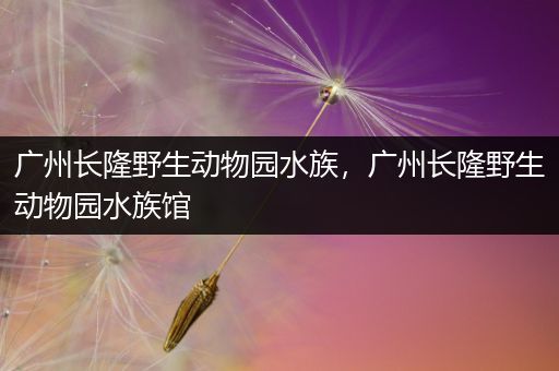广州长隆野生动物园水族，广州长隆野生动物园水族馆