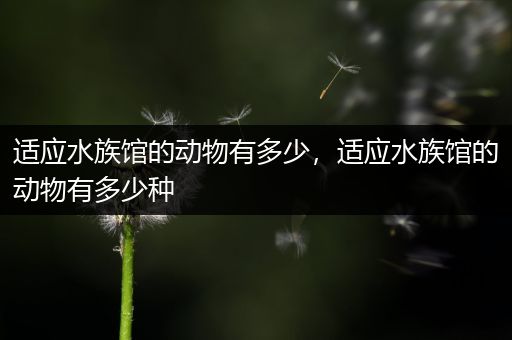 适应水族馆的动物有多少，适应水族馆的动物有多少种