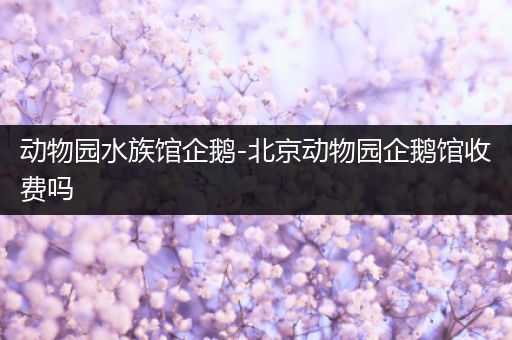 动物园水族馆企鹅-北京动物园企鹅馆收费吗
