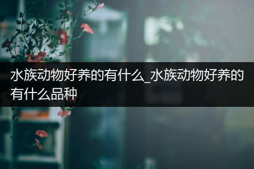 水族动物好养的有什么_水族动物好养的有什么品种