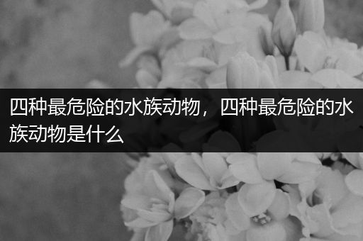 四种最危险的水族动物，四种最危险的水族动物是什么