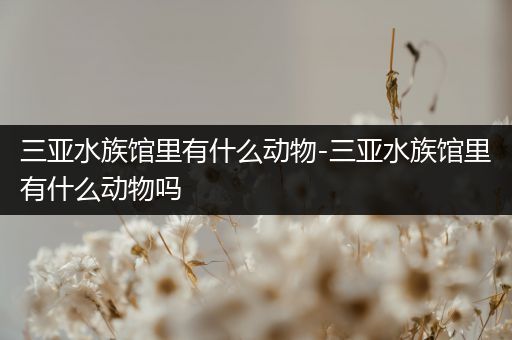 三亚水族馆里有什么动物-三亚水族馆里有什么动物吗