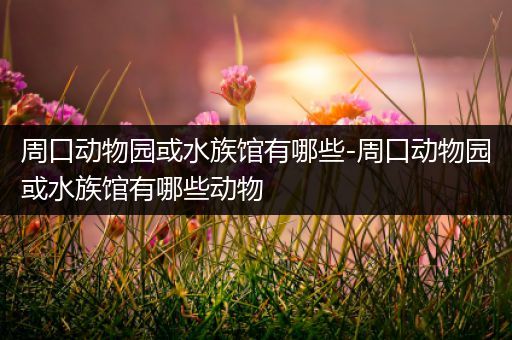 周口动物园或水族馆有哪些-周口动物园或水族馆有哪些动物
