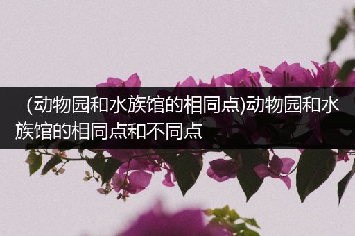 （动物园和水族馆的相同点)动物园和水族馆的相同点和不同点