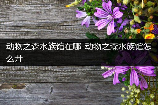 动物之森水族馆在哪-动物之森水族馆怎么开