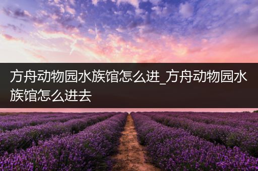 方舟动物园水族馆怎么进_方舟动物园水族馆怎么进去