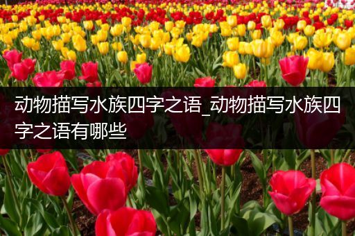 动物描写水族四字之语_动物描写水族四字之语有哪些
