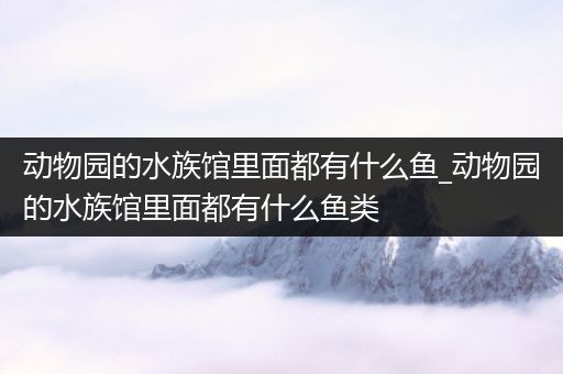 动物园的水族馆里面都有什么鱼_动物园的水族馆里面都有什么鱼类