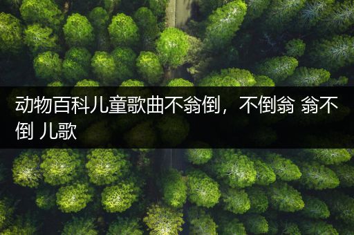 动物百科儿童歌曲不翁倒，不倒翁 翁不倒 儿歌