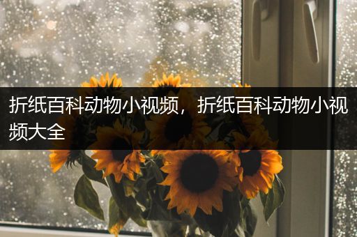 折纸百科动物小视频，折纸百科动物小视频大全