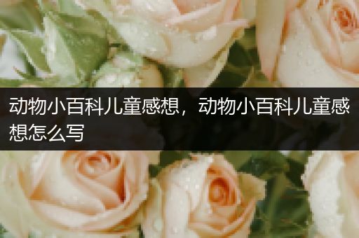 动物小百科儿童感想，动物小百科儿童感想怎么写