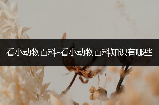 看小动物百科-看小动物百科知识有哪些