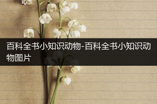 百科全书小知识动物-百科全书小知识动物图片