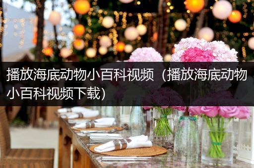 播放海底动物小百科视频（播放海底动物小百科视频下载）