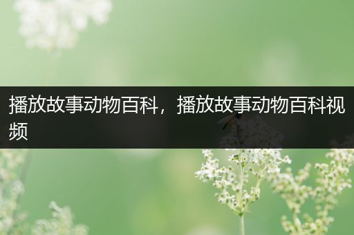 播放故事动物百科，播放故事动物百科视频