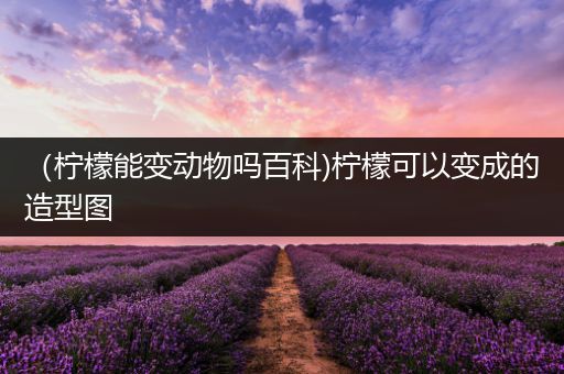 （柠檬能变动物吗百科)柠檬可以变成的造型图